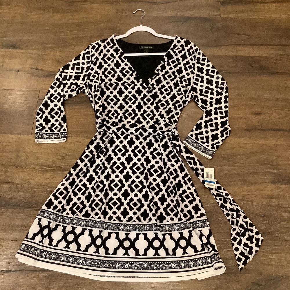 INC International Concepts Garden Mist Dress With Tie Belt NWT